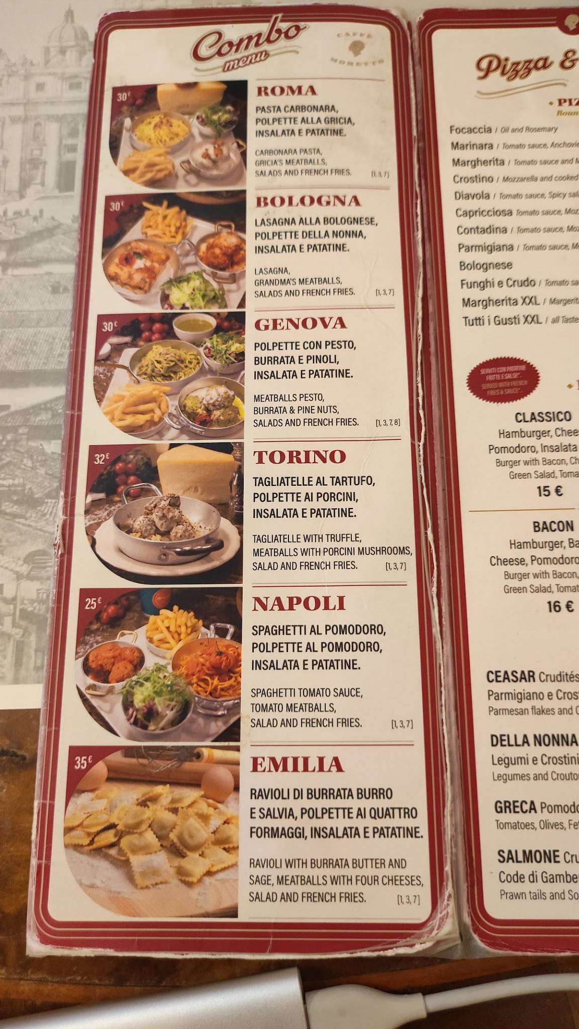 Menu di Caffe Moretto 