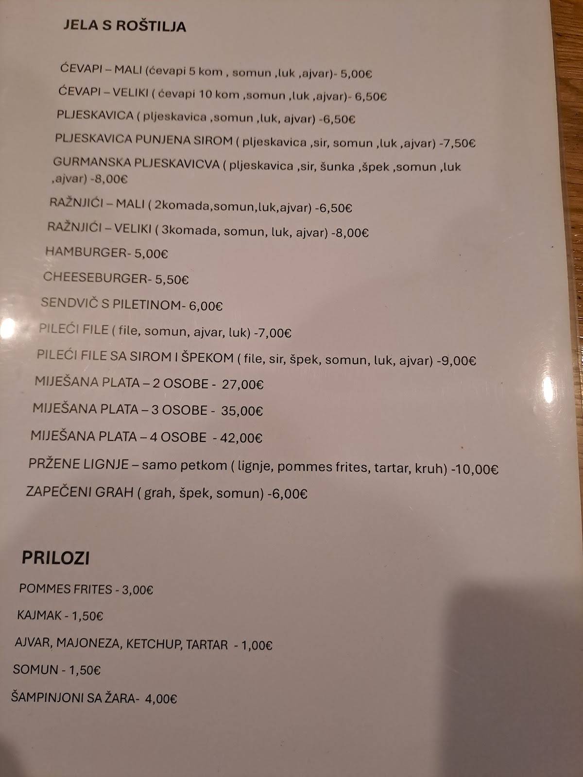 Menu di Caffe & pizza bar Noa 