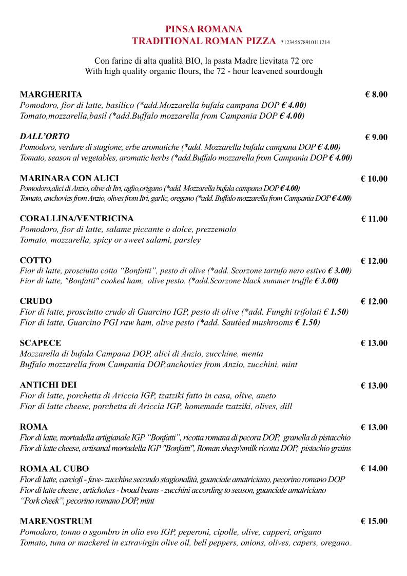 Menu di Caffè di Porta Castello 