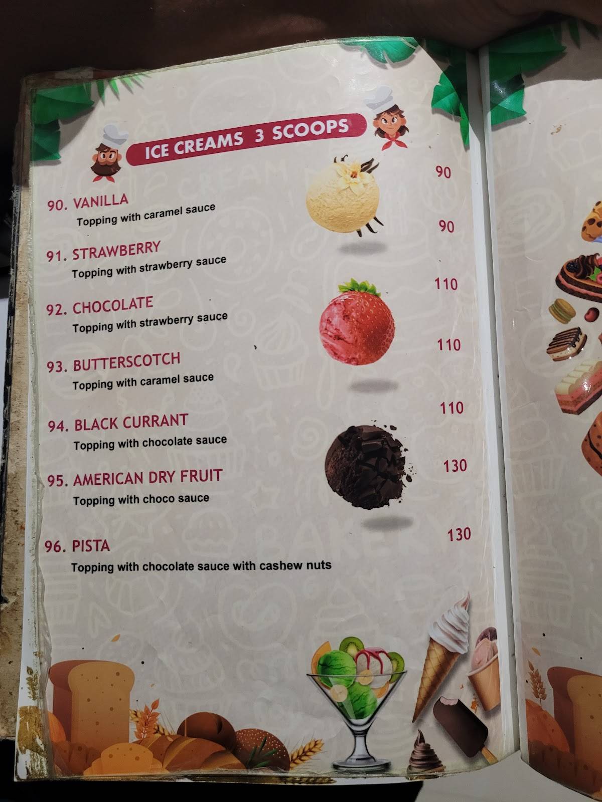 Cake wala menu