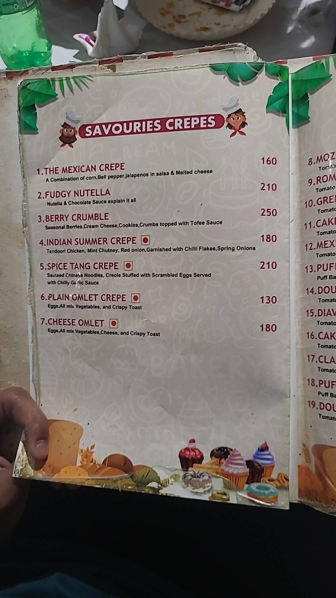 Cake wala menu