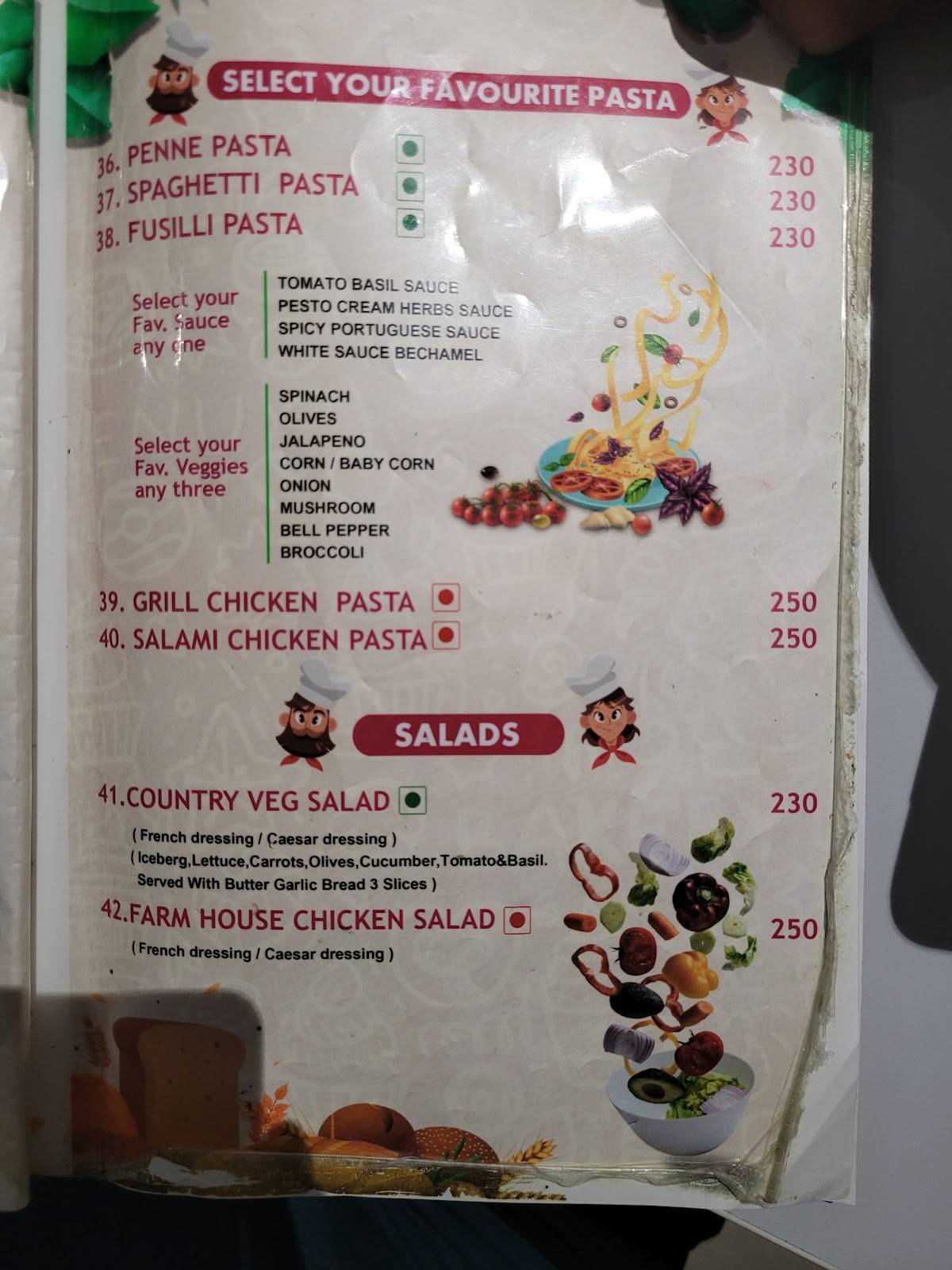 Cake wala menu