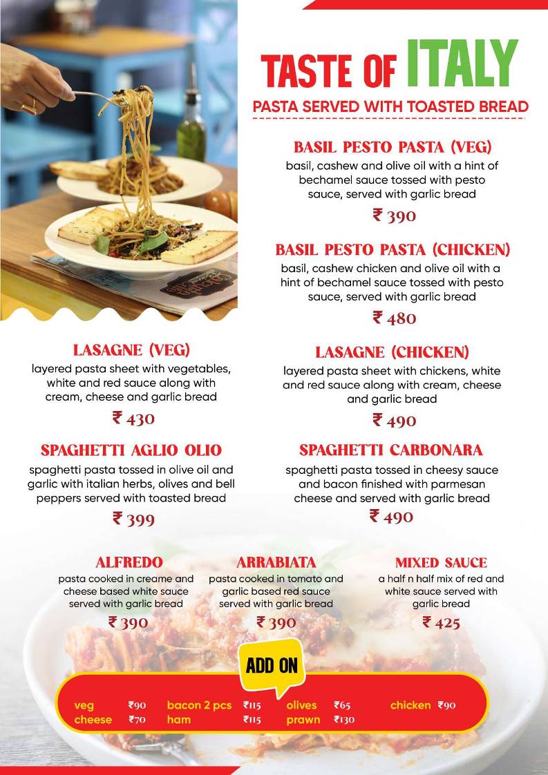 Calcutta Bakery Cafe, Salt Lake menu