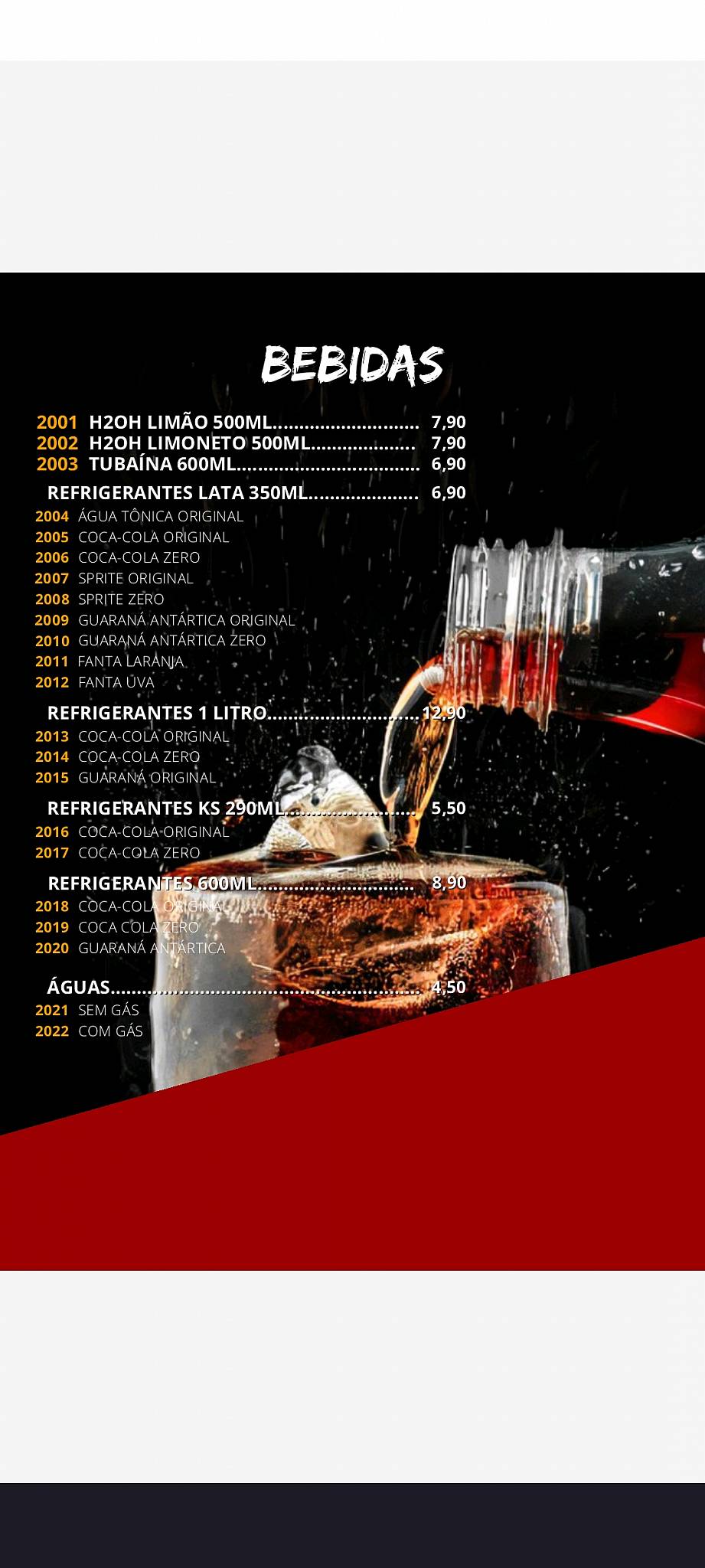 LED'Z CONTAINER GASTROBAR cardápio