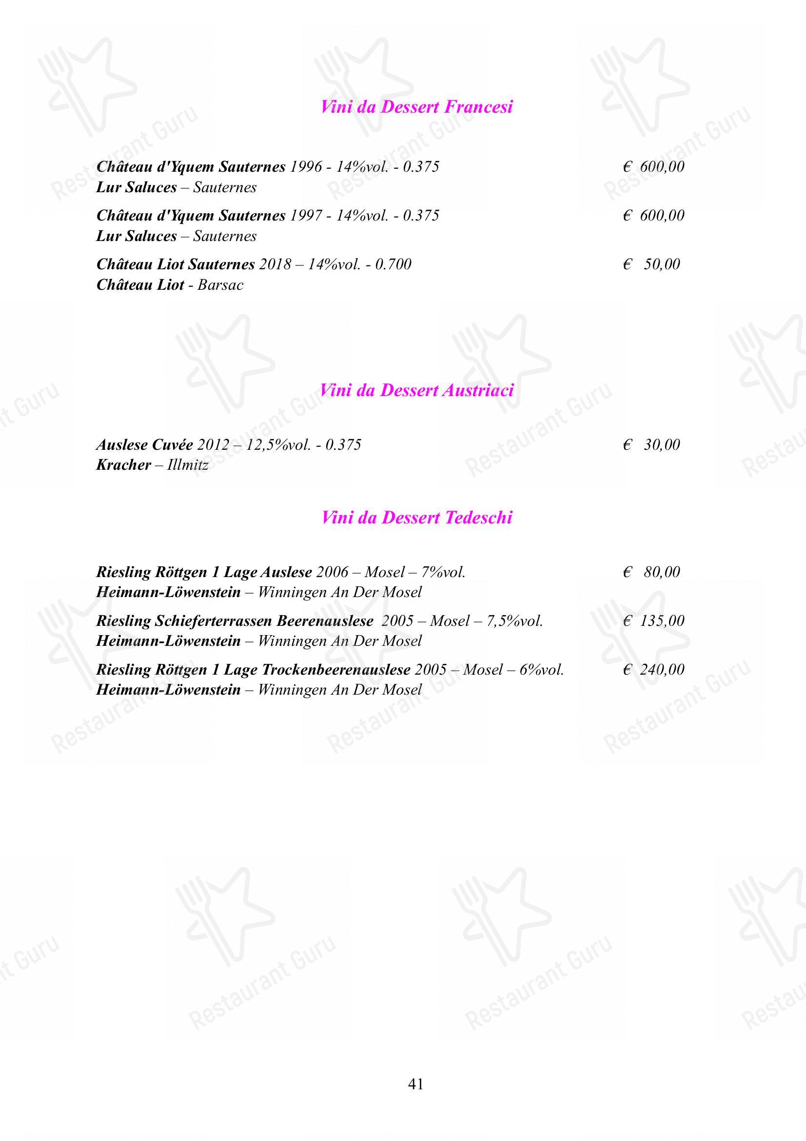 Menu per Albergo Ristorante Alle Codole ristorante