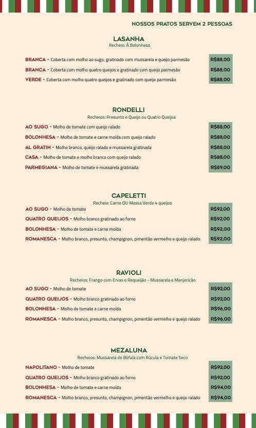 Cantina Italiana D'Angelo cardápio