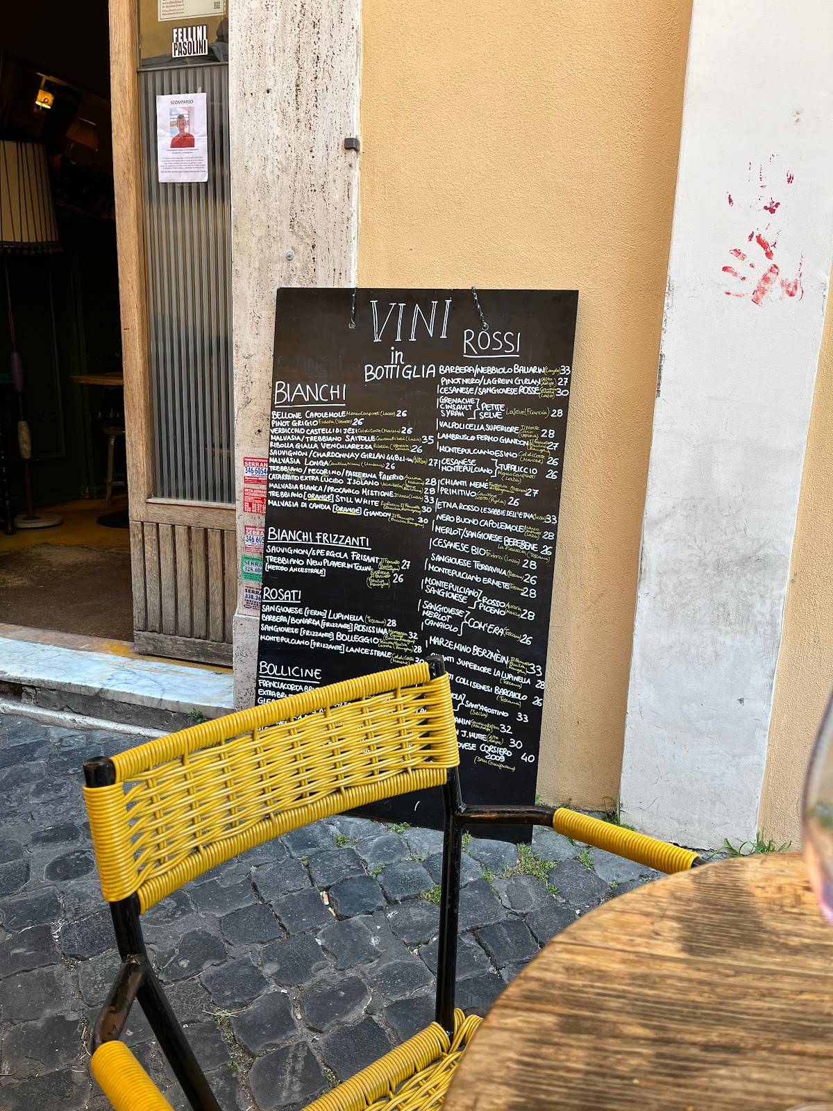 Menu di Cantina Ripagrande 