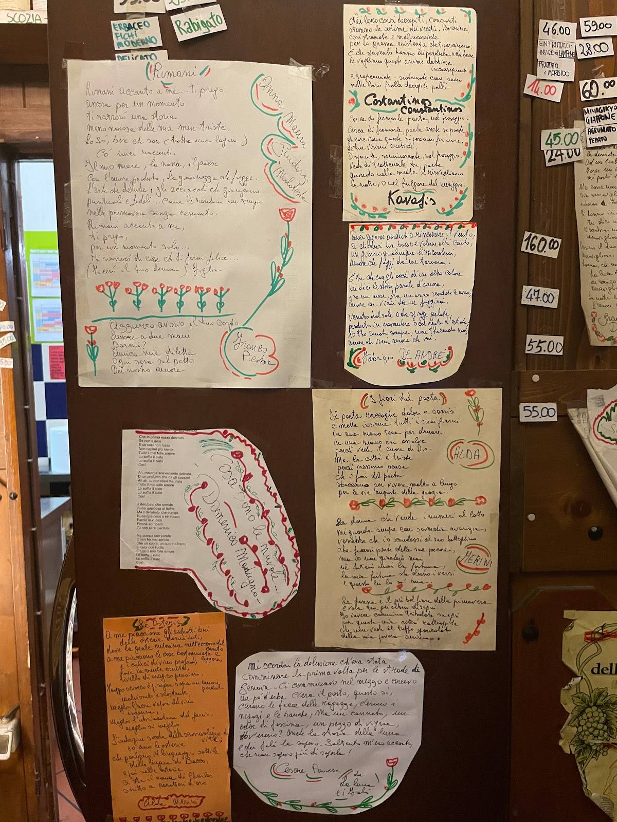 Menu di Cantine Isola dal 1896 