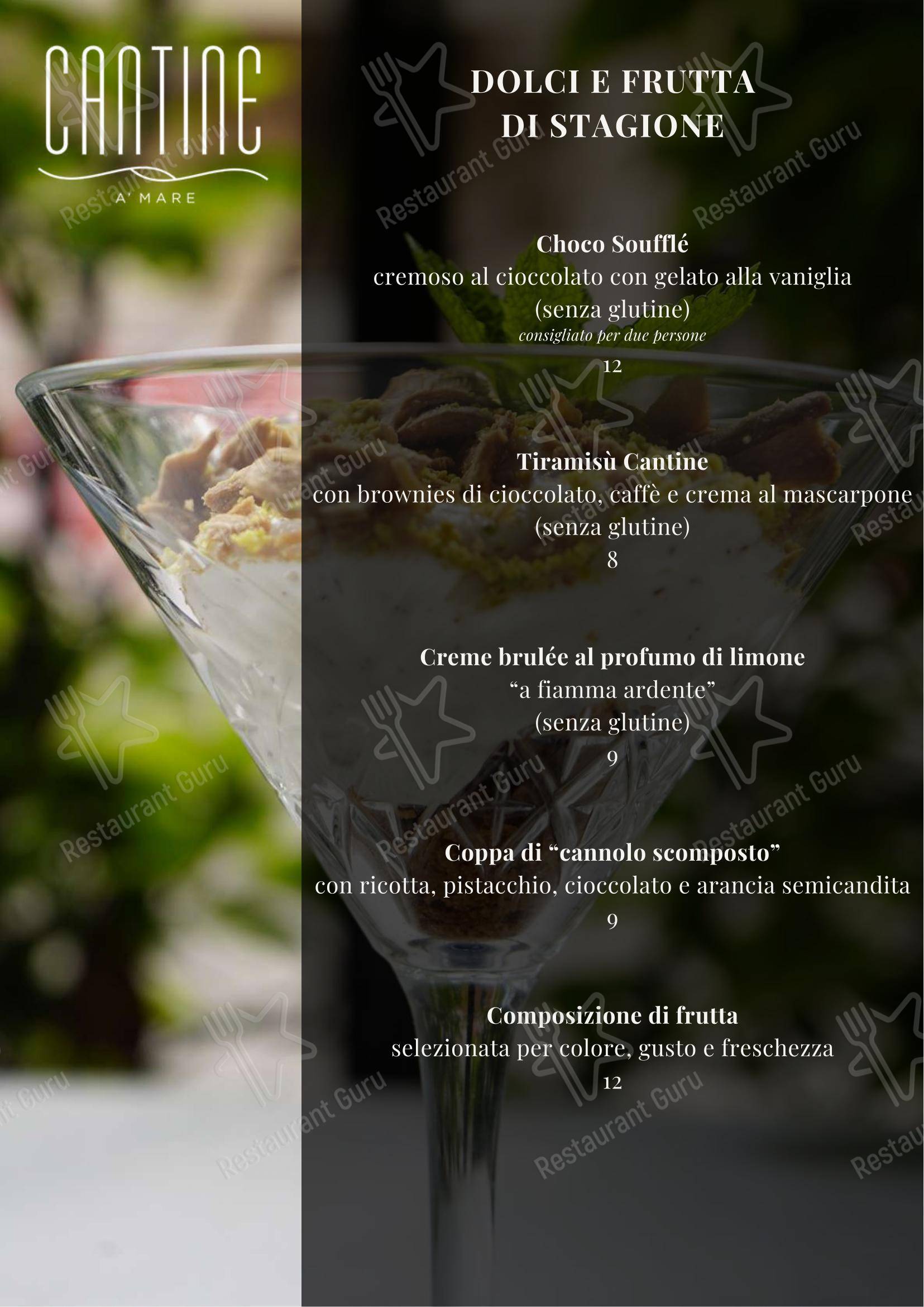 Коктейльная карта per Cantine MILANO - WINE & RESTAURANT in Milano