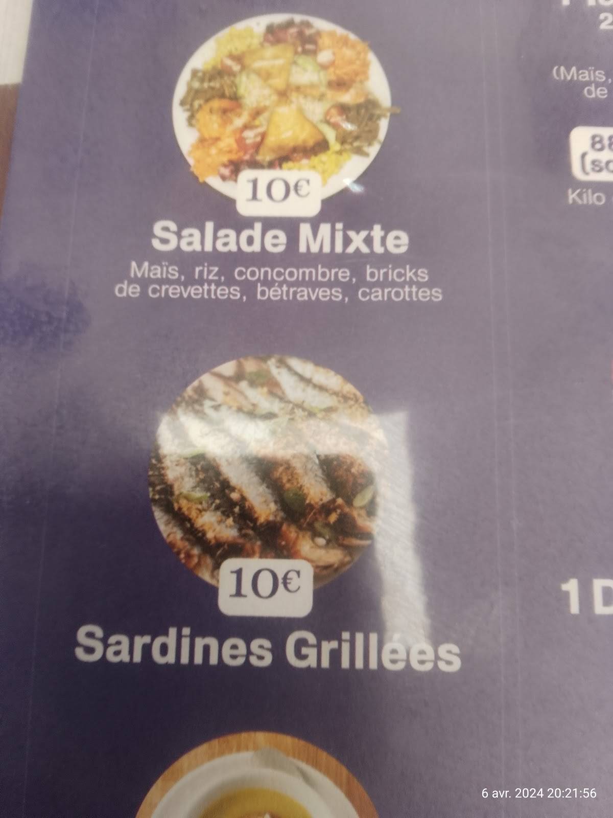 Menu de Cap de l’eau