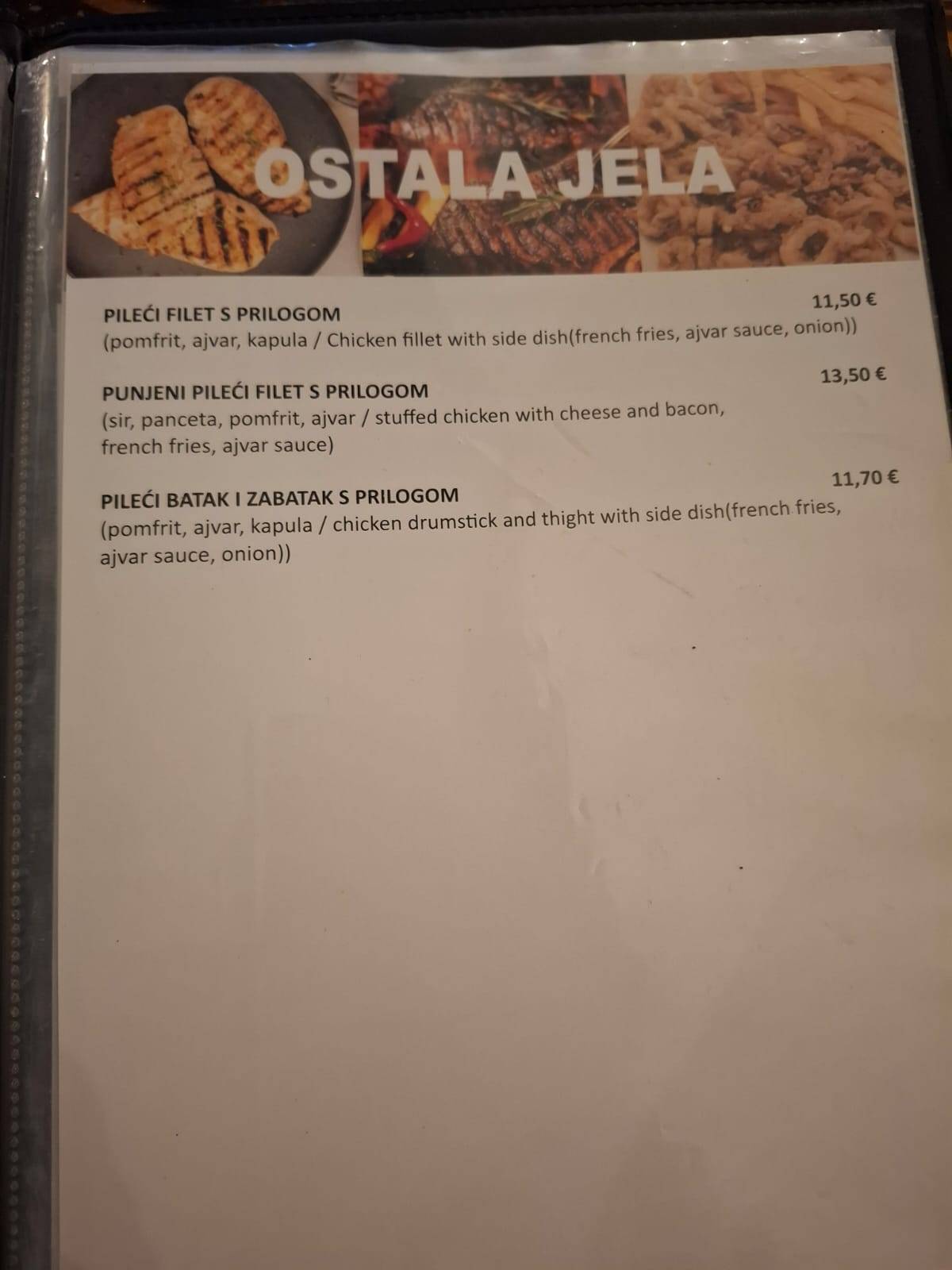 Menu di Caracca Pub 