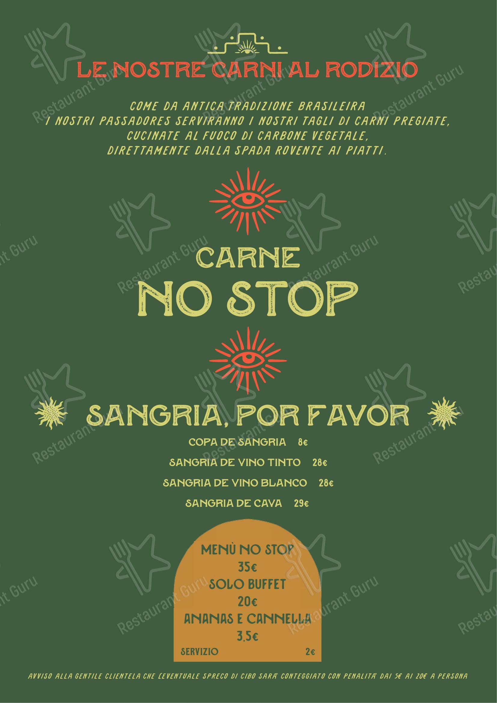 Menu di Carnesa - Churrascaria Brasiliana - 菜单