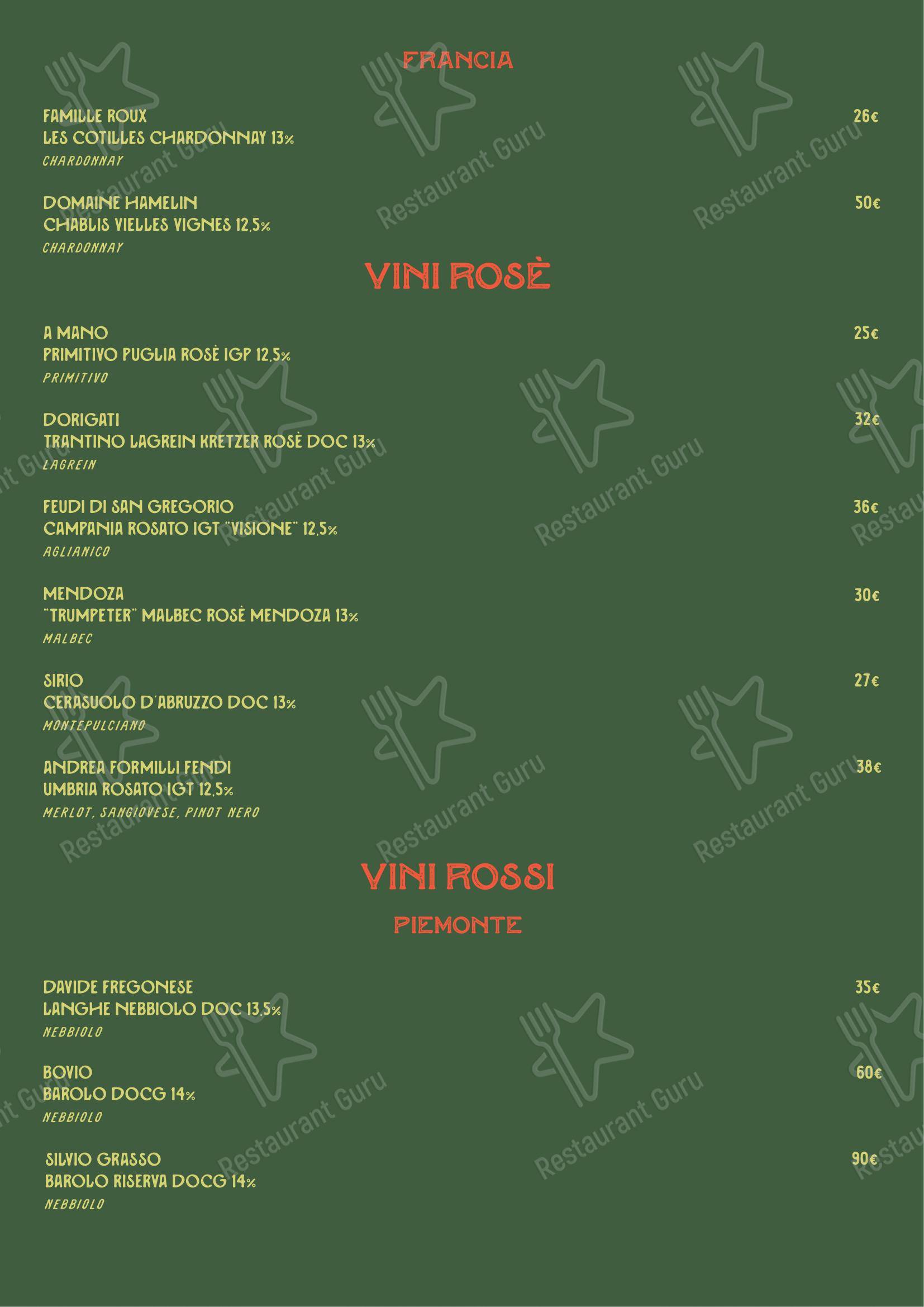 Menu bar per Carnesa - Churrascaria Brasiliana in Roma