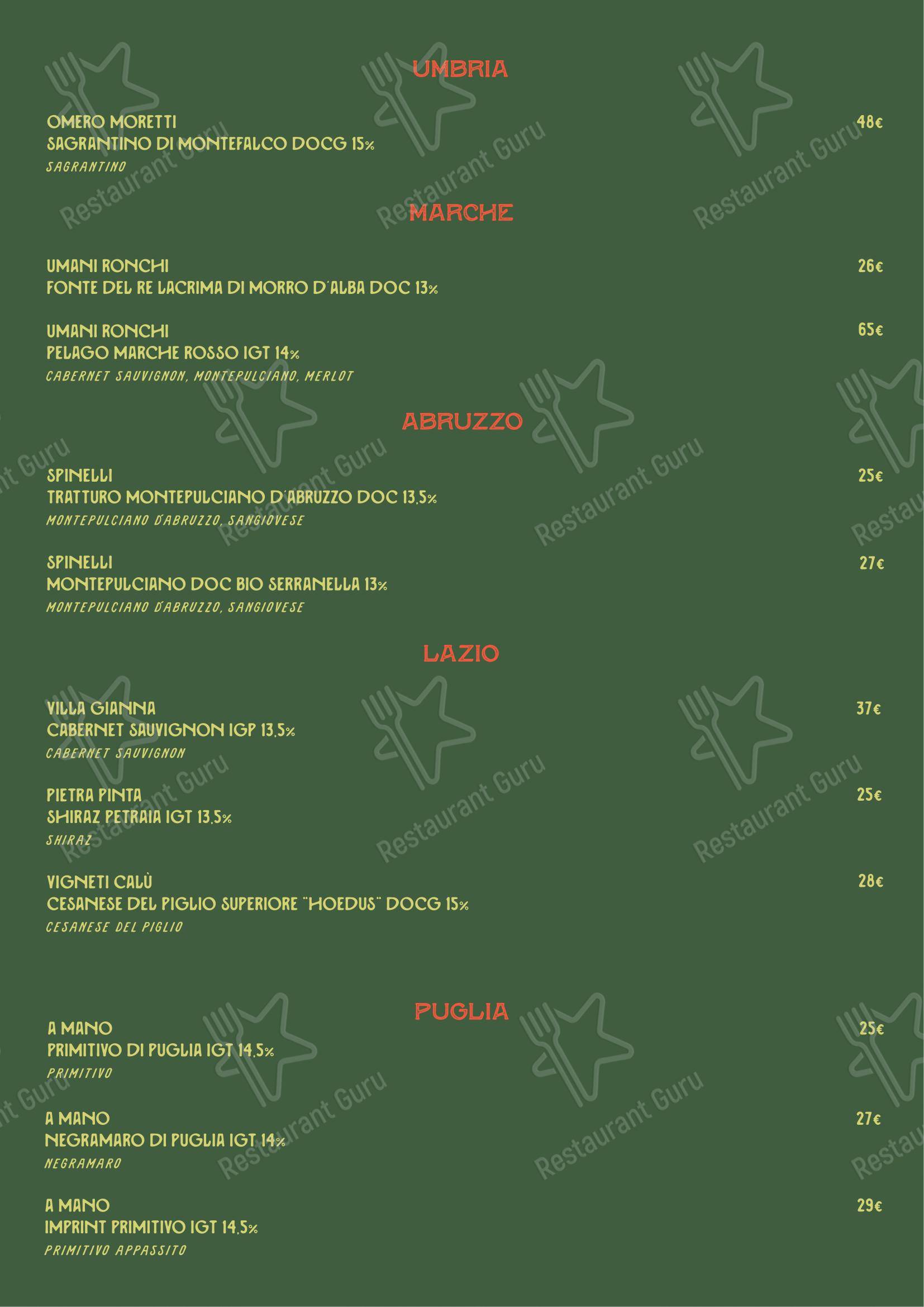 Menu bar per Carnesa - Churrascaria Brasiliana in Roma