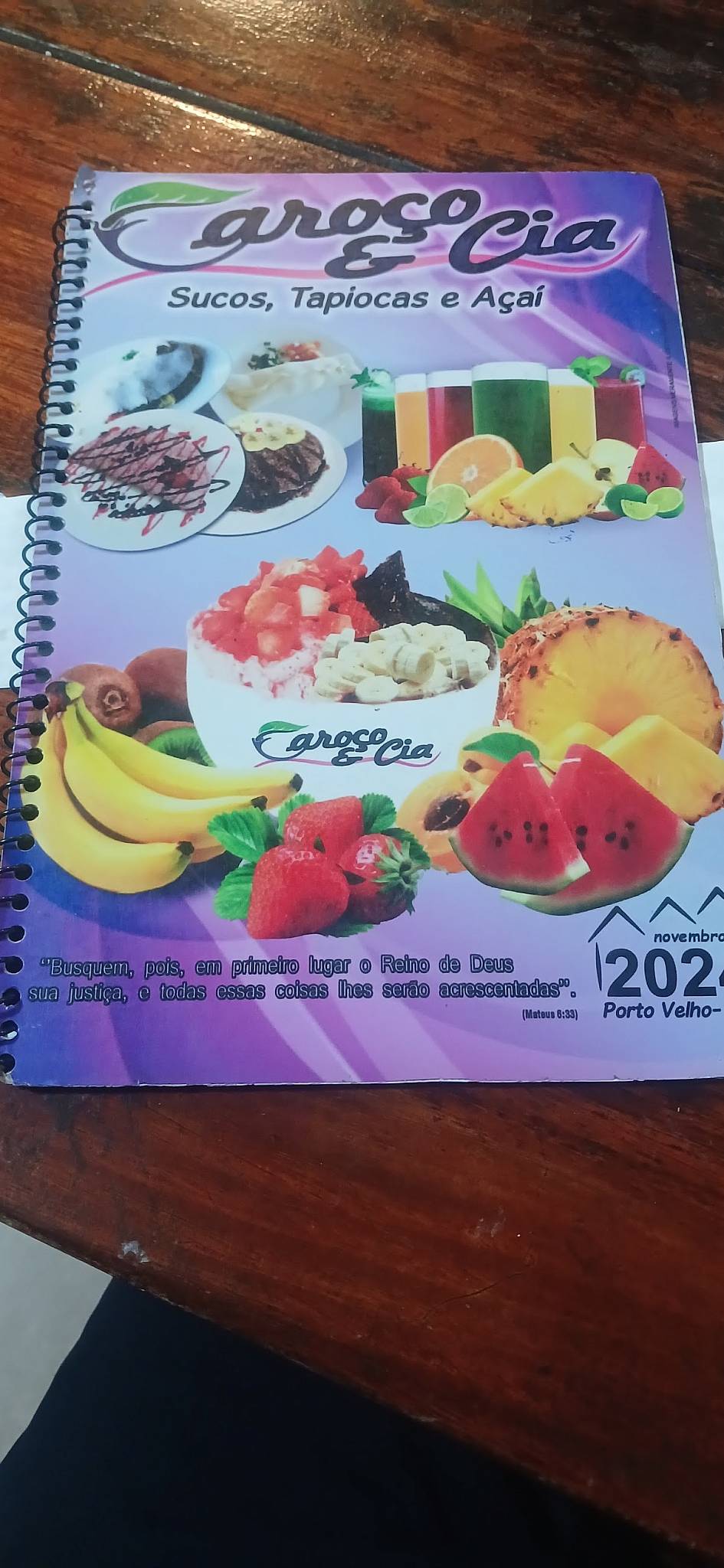 Caroço & Cia cardápio