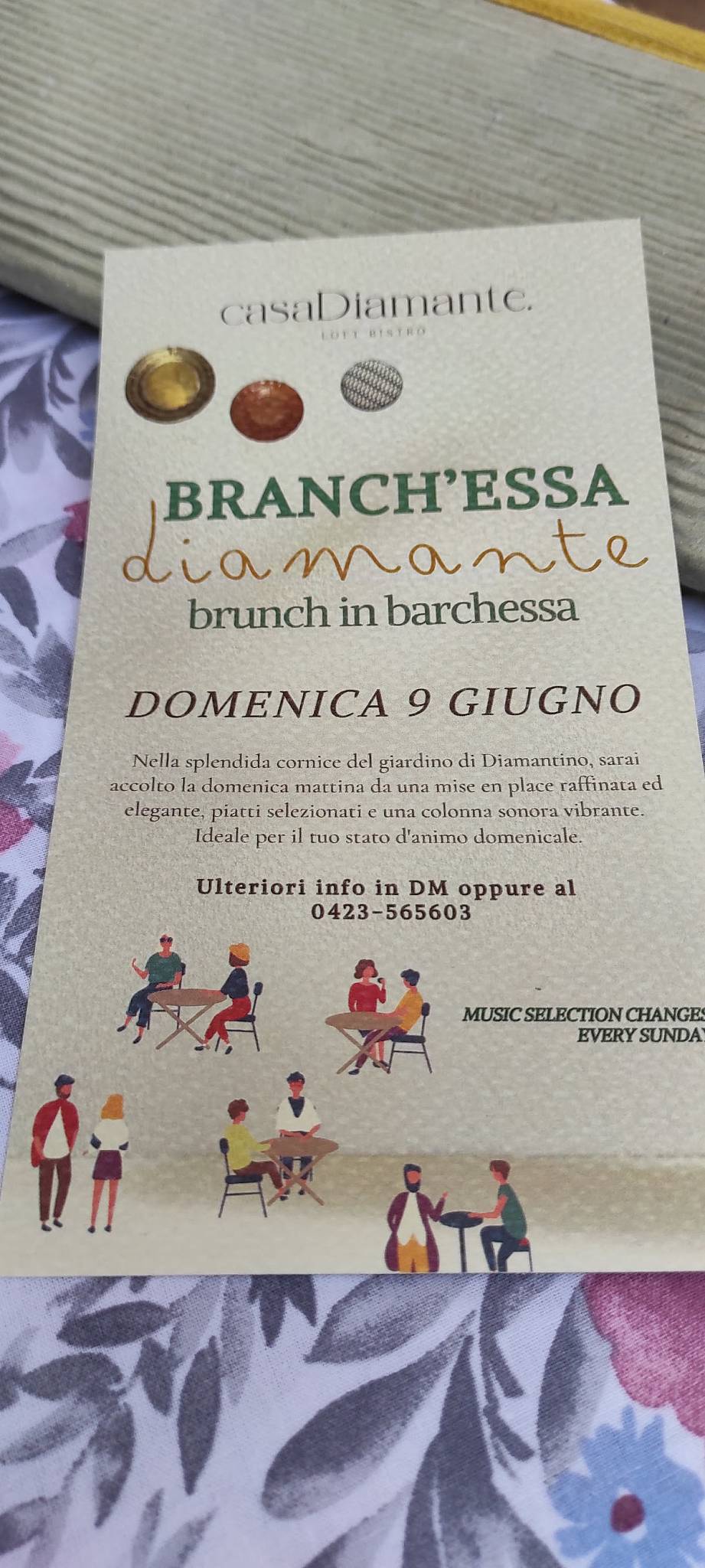 Menu di Casa Diamante Maser 