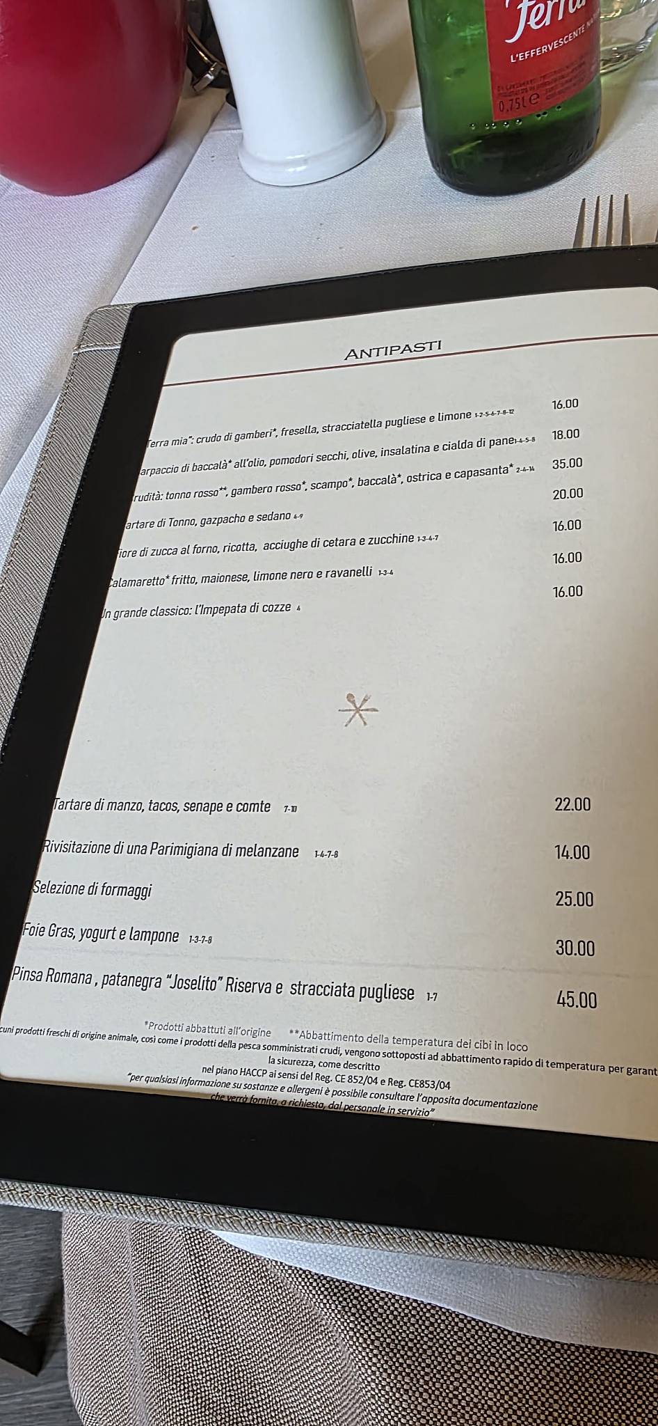 Menu di Casa Rispoli • Unica Sede 