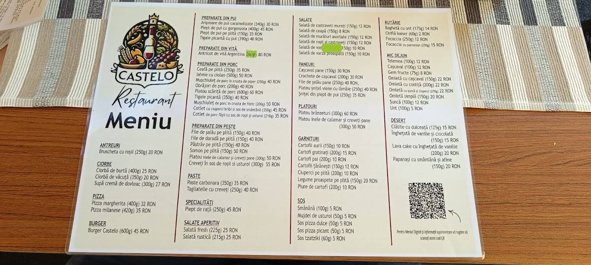 Menu de Castelo Restaurant