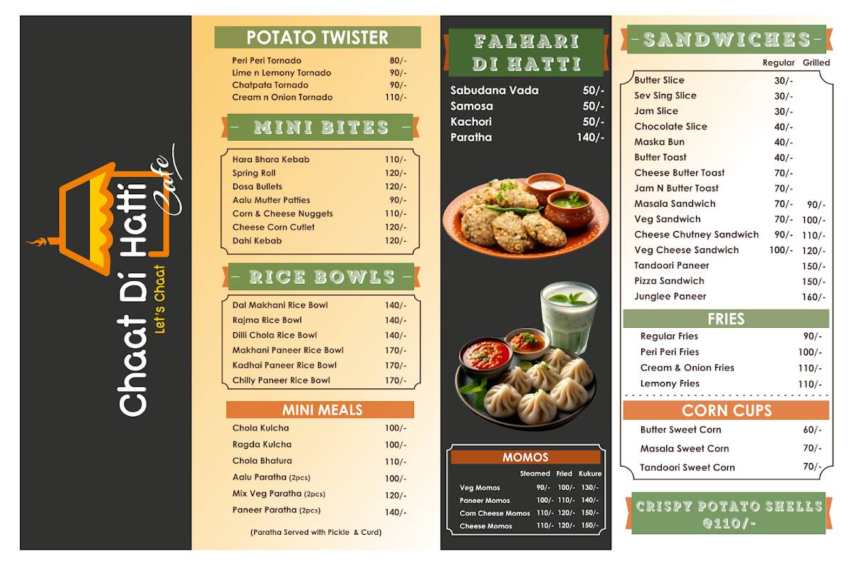 Chaat Di Hatti Cafe - Sargasan menu