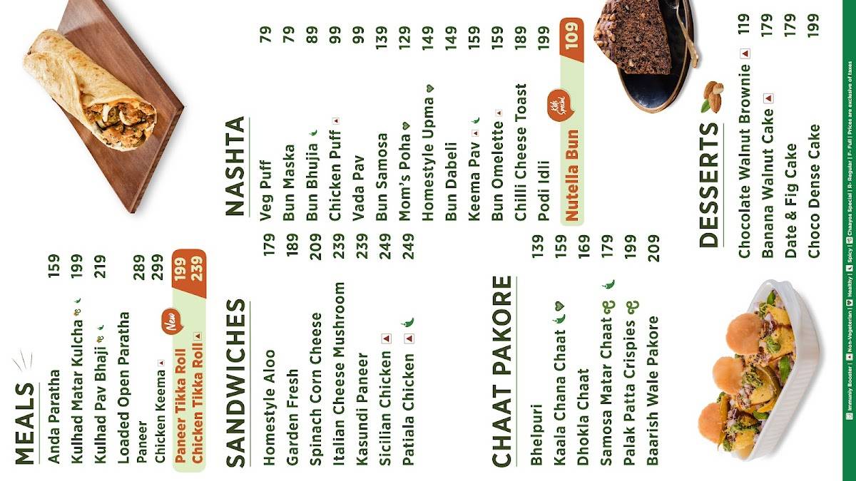 Chaayos Cafe at Cyber Hub menu