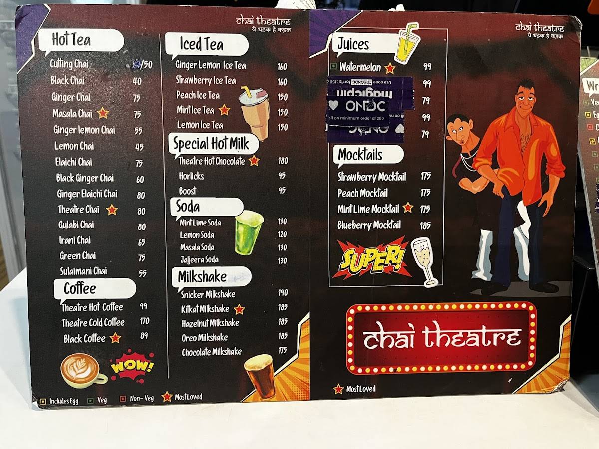 Chai Theatre menu