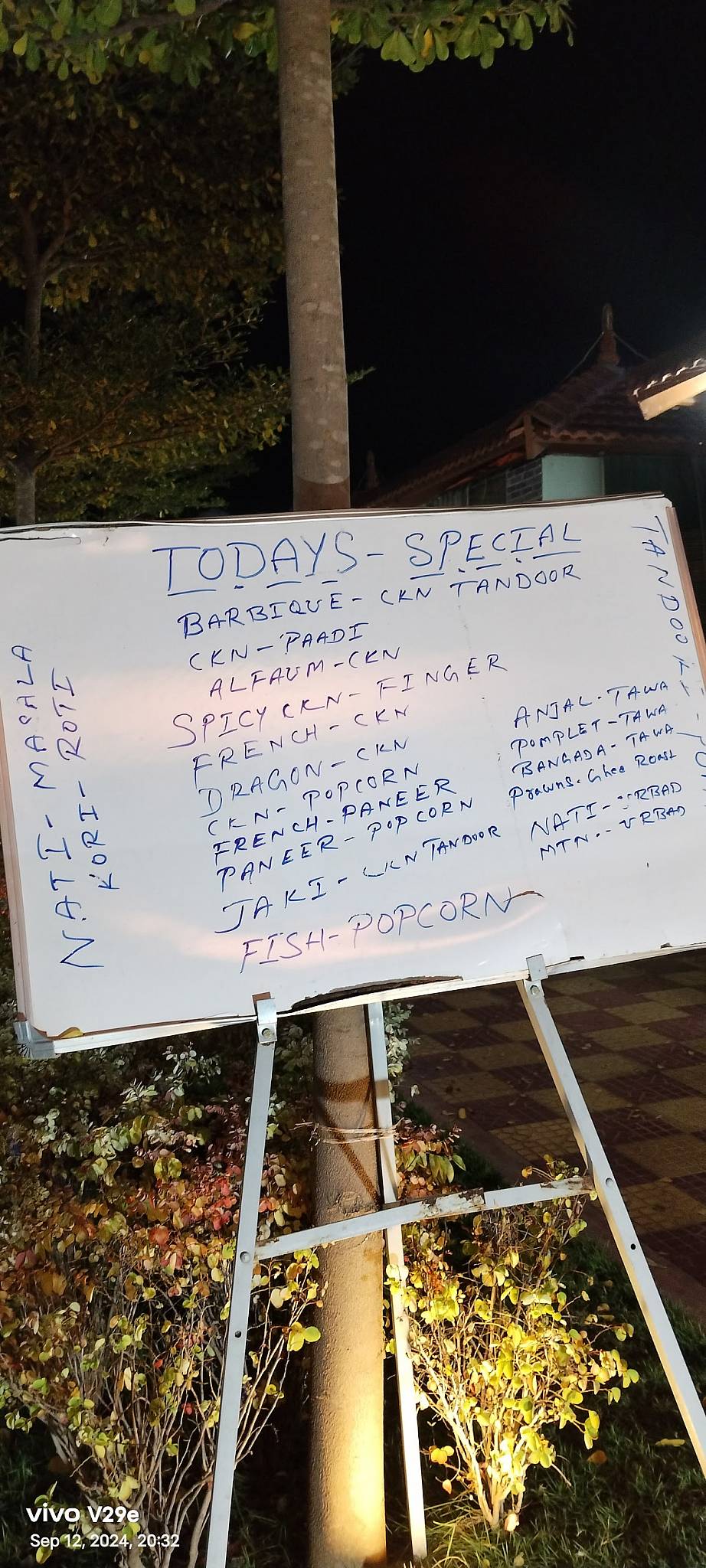 Chandu Dhaba menu