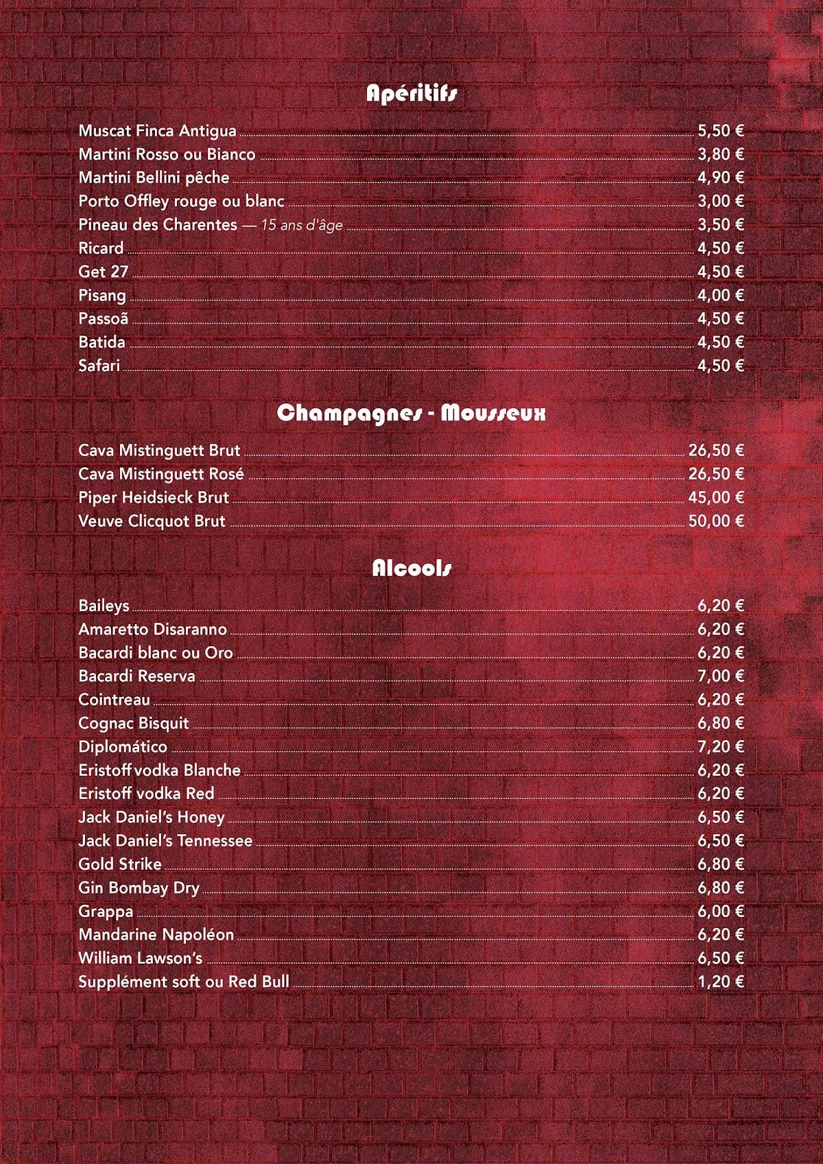 Menu de Charles-Quint