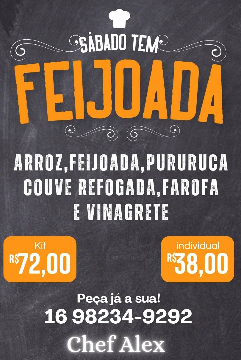 Cheff Alex Corrêa cardápio