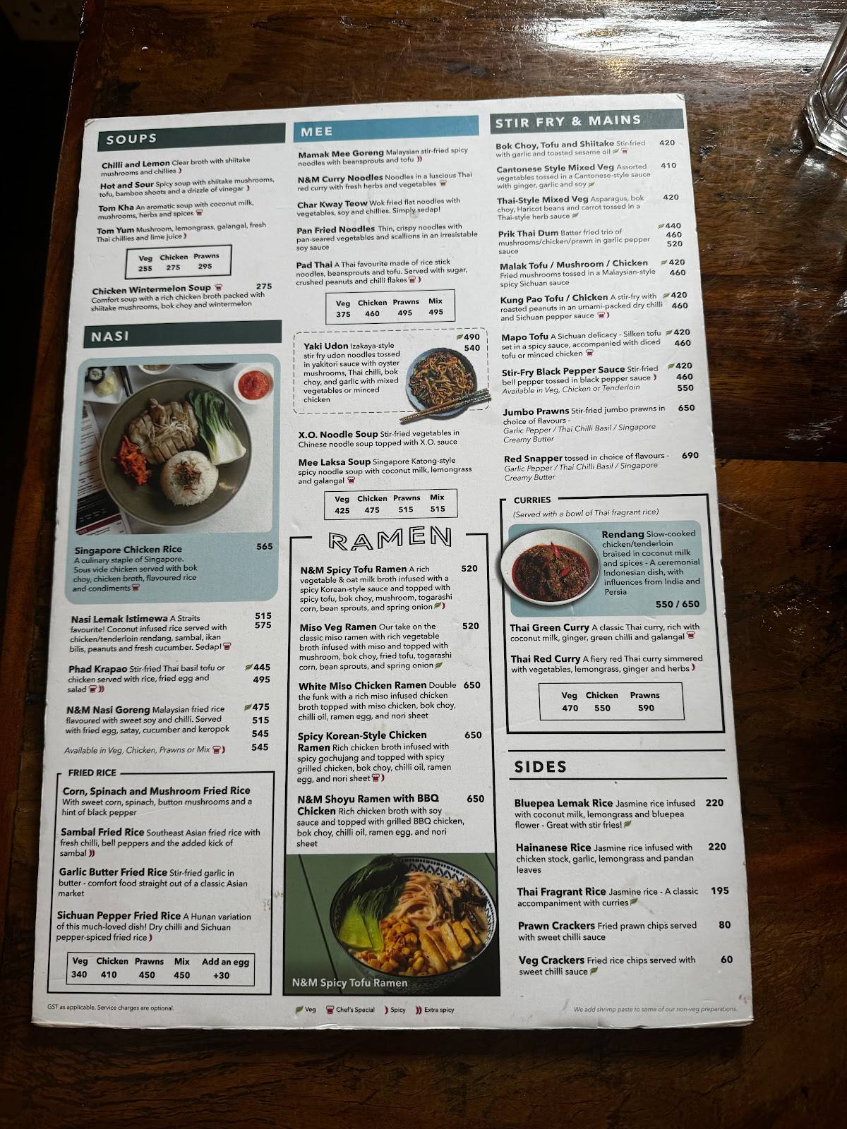 Nasi and Mee - Nungambakkam menu