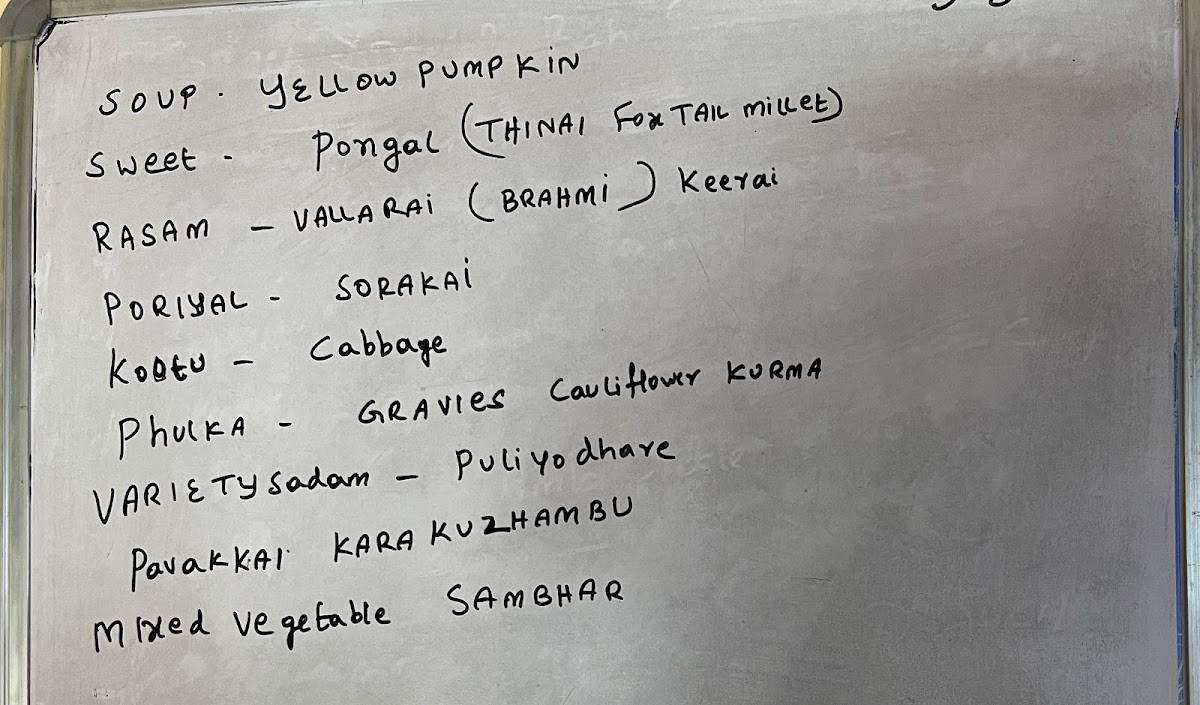 Prems Graama Bhojanam menu