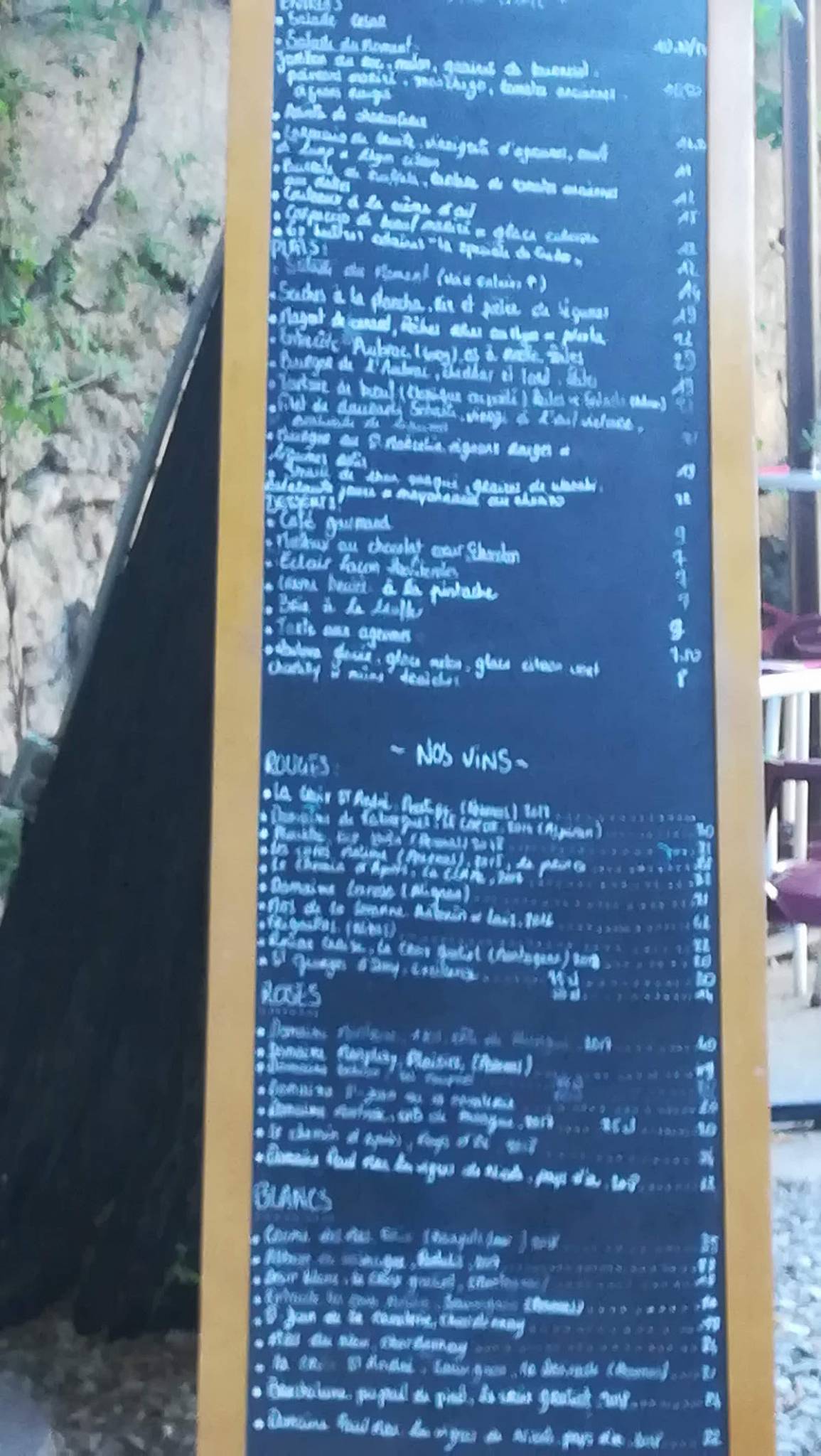 Menu au Chez Paul restaurant, Pézenas