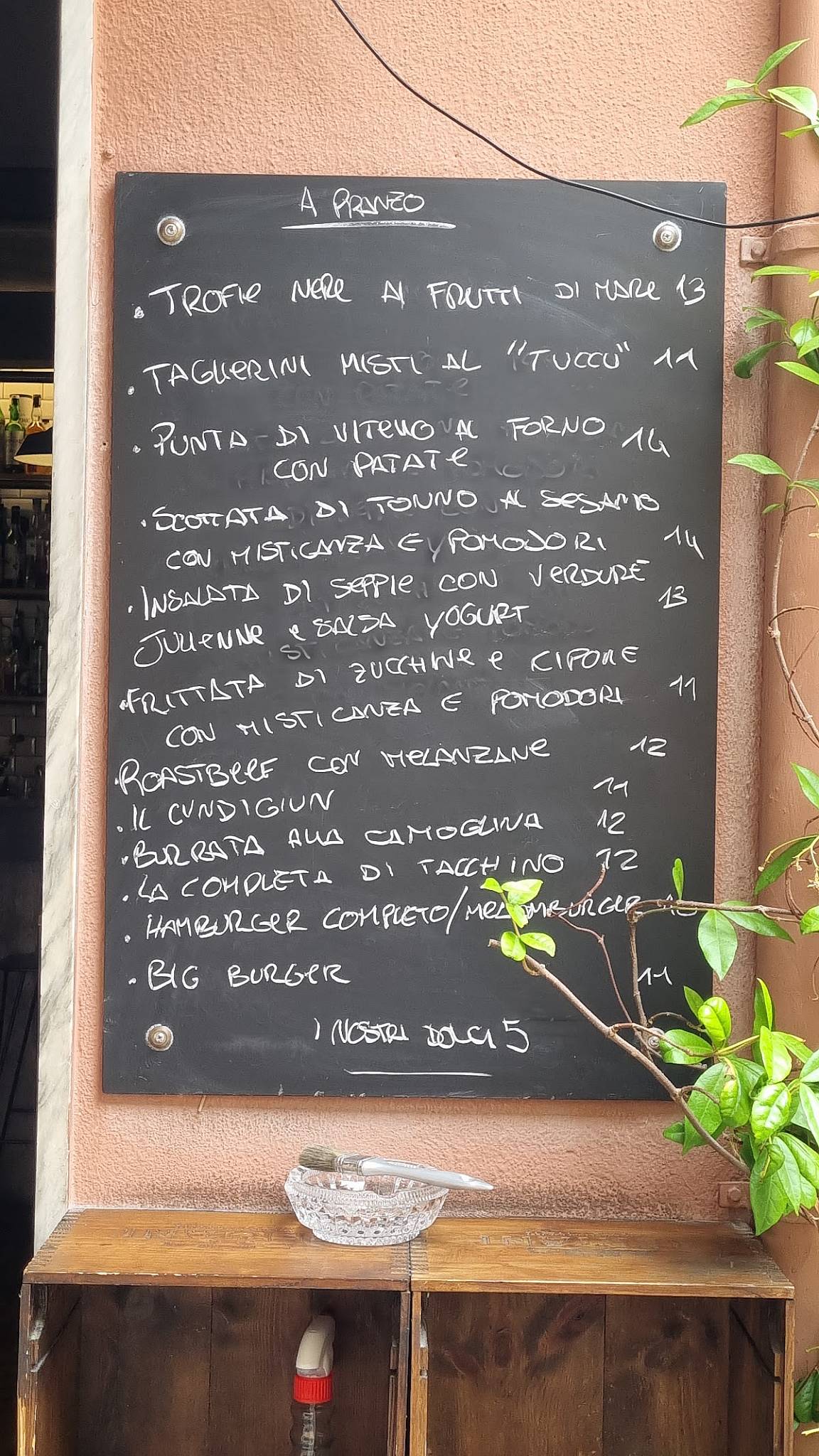 Menu di La Cereria 
