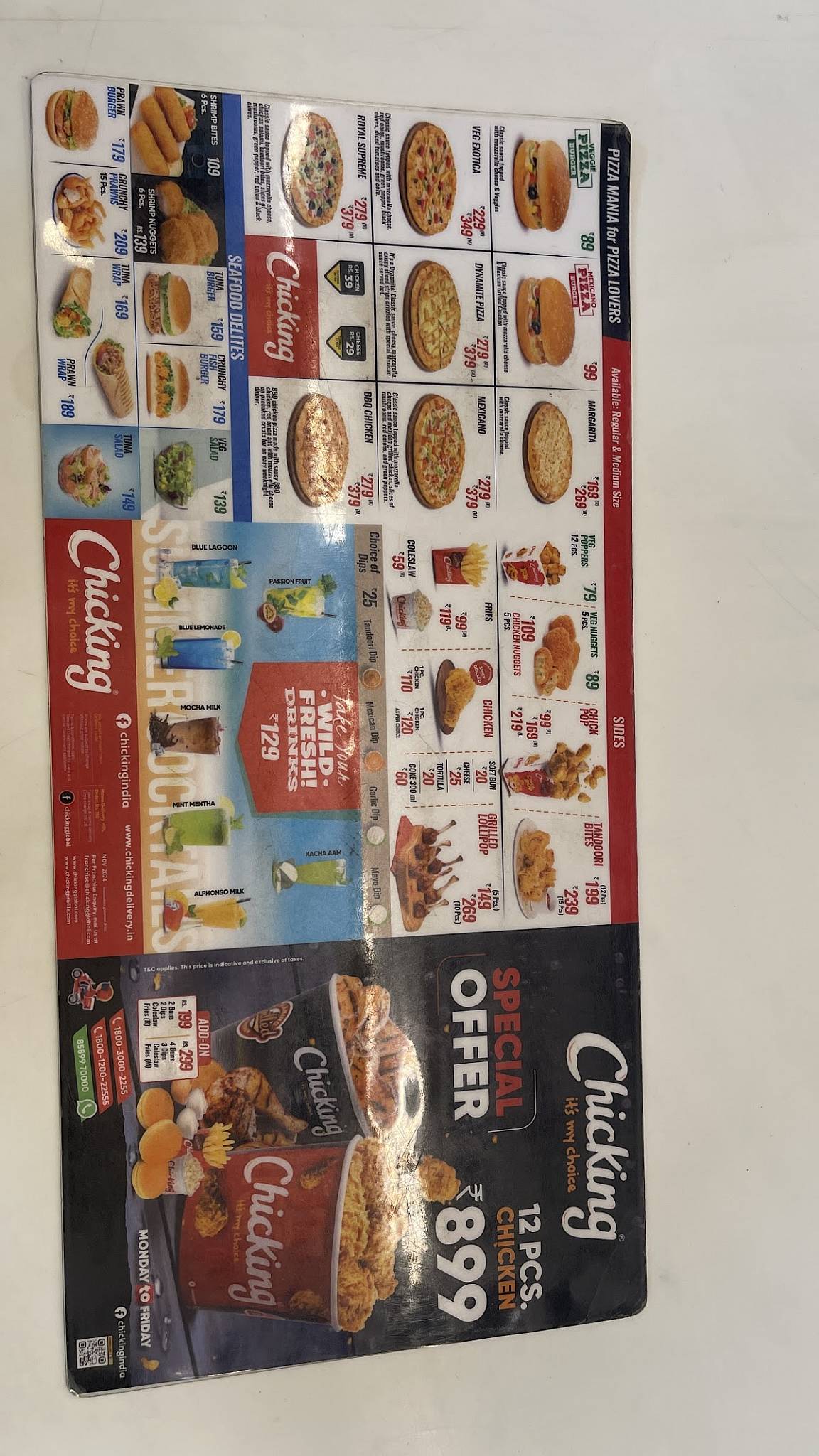 ChicKing menu