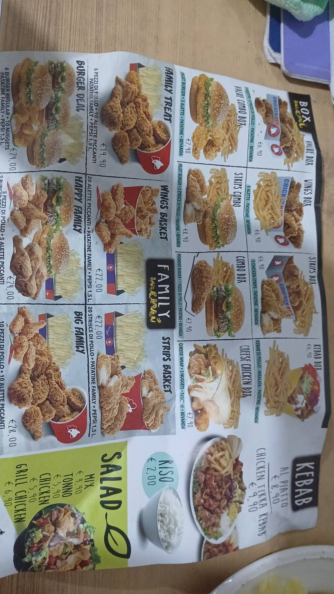 Menu di Chicken Hut 