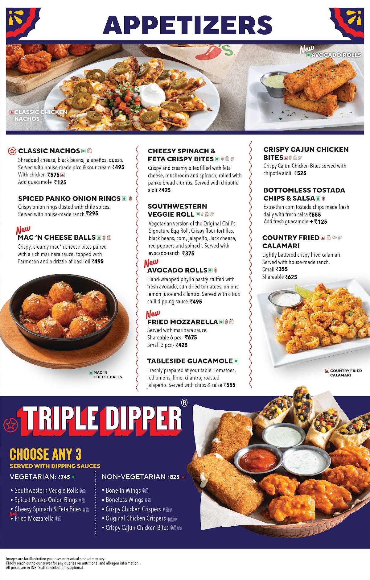 Chili's Grill & Bar menu