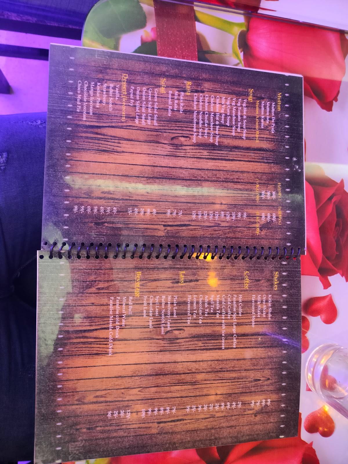 Chilli Paradise Restro Cafe menu