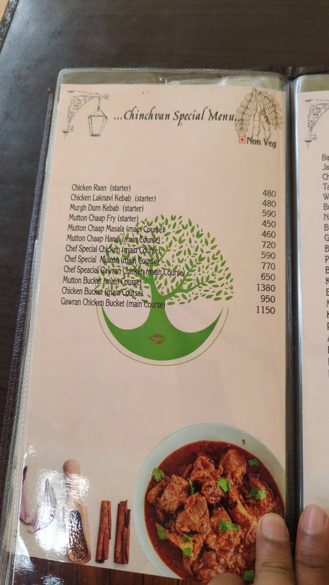 Chinchvan restaurant menu