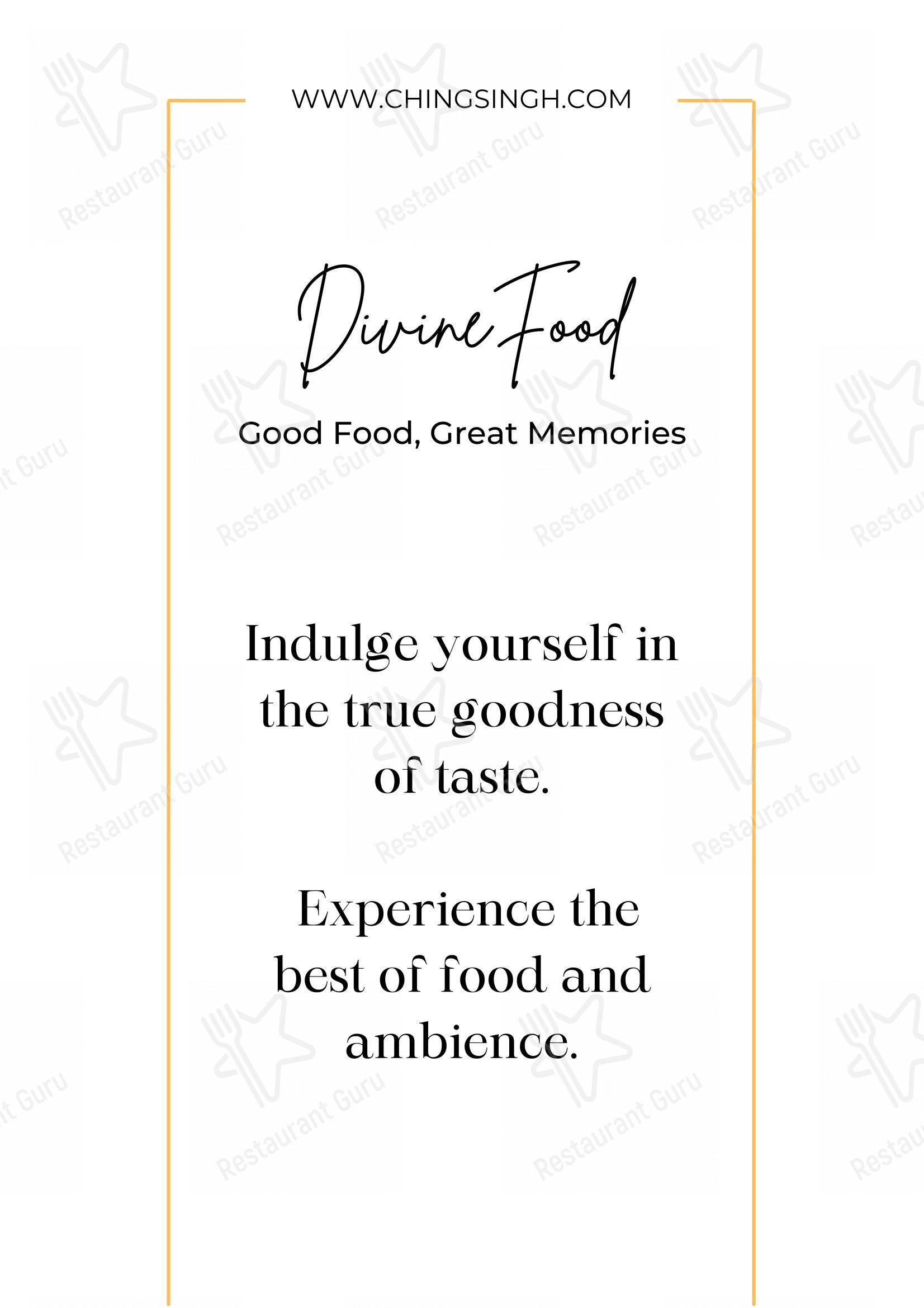 Ching Singh in Noida - Menu