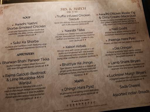 Chingari menu
