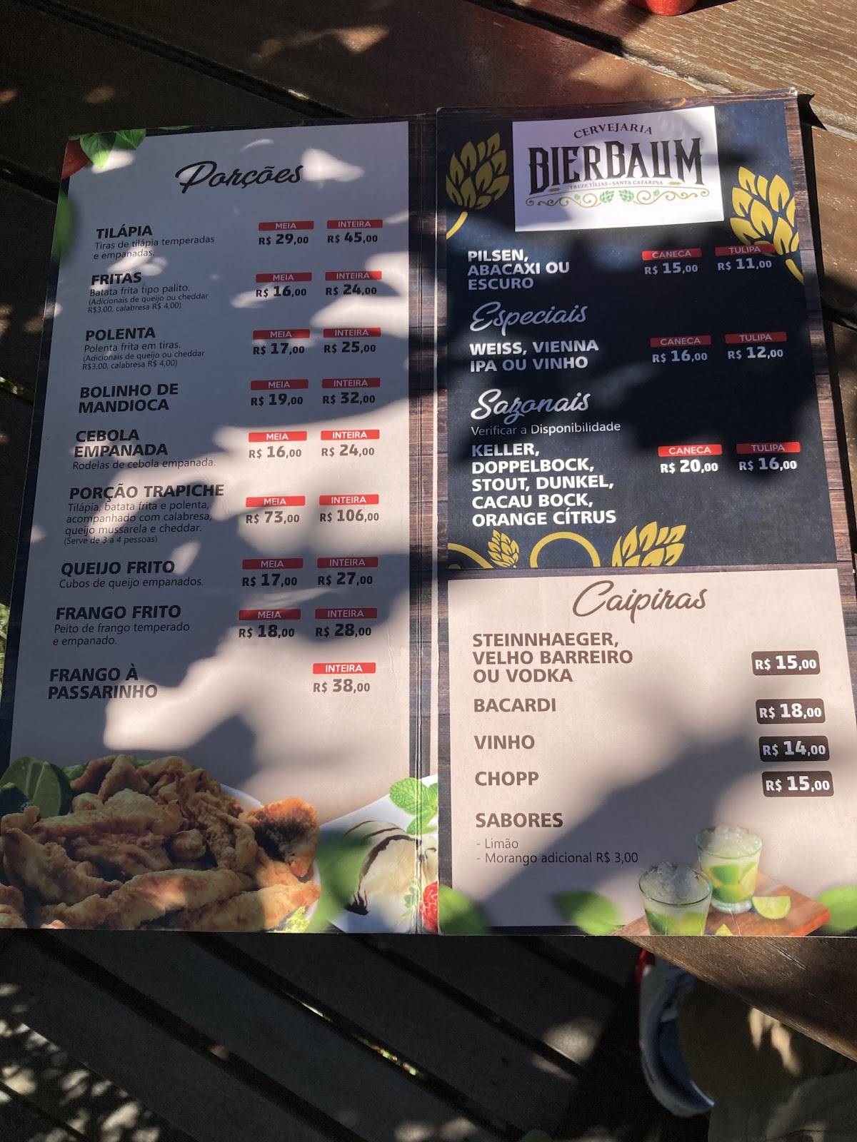 Choperia e Petiscaria Trapiche cardápio