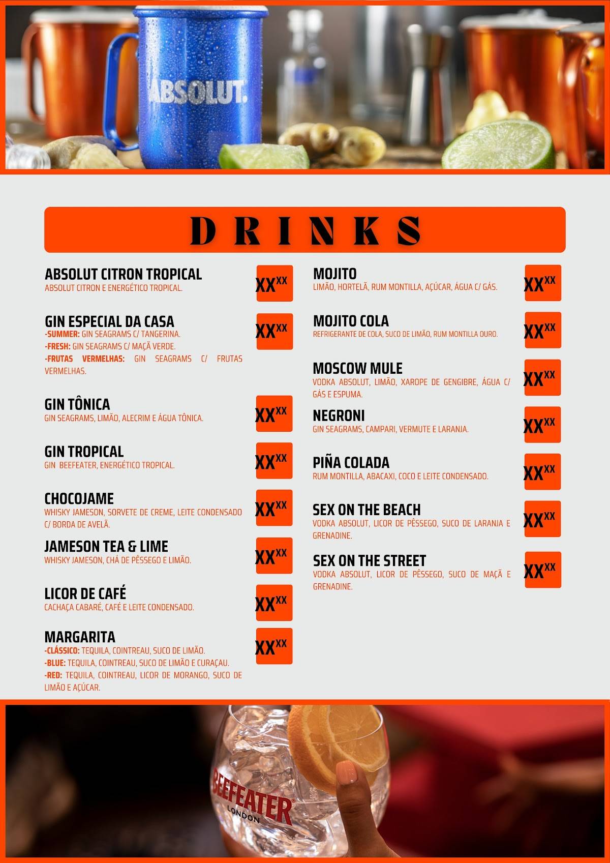 Chopp Club Bar cardápio