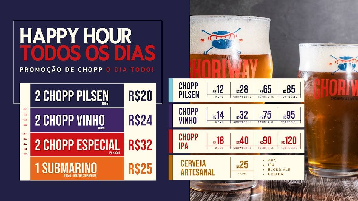 Choriway - Choripan e Espetos cardápio