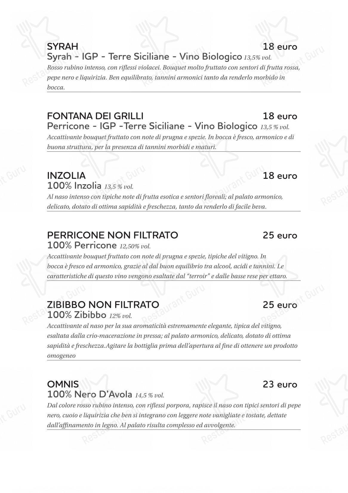 Cinquantapassi Ristorante Pizzeria in San Vito Lo Capo - Основное меню