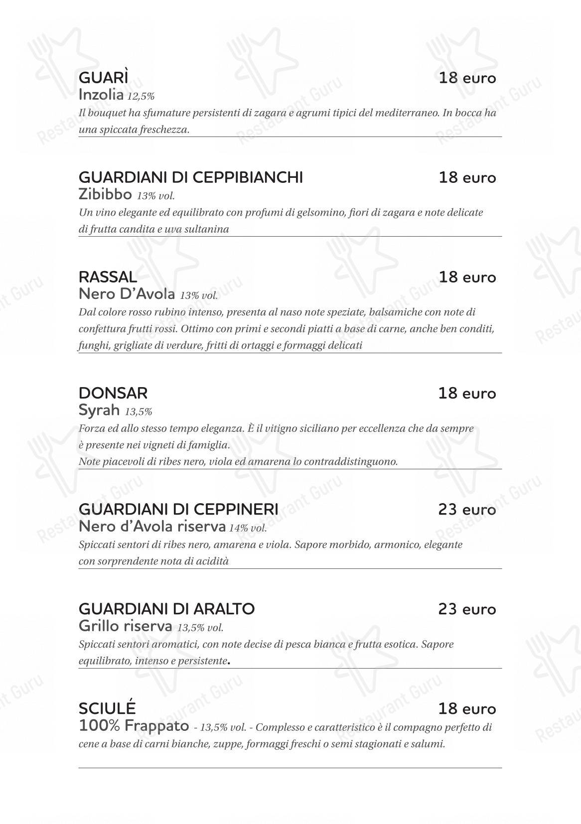 Основное меню per Cinquantapassi Ristorante Pizzeria in San Vito Lo Capo