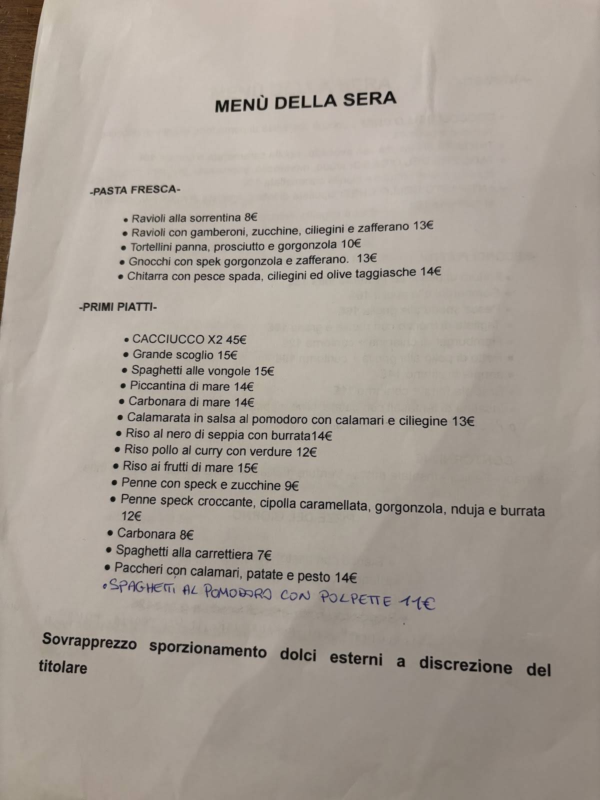 Menu di Ciri Bè 