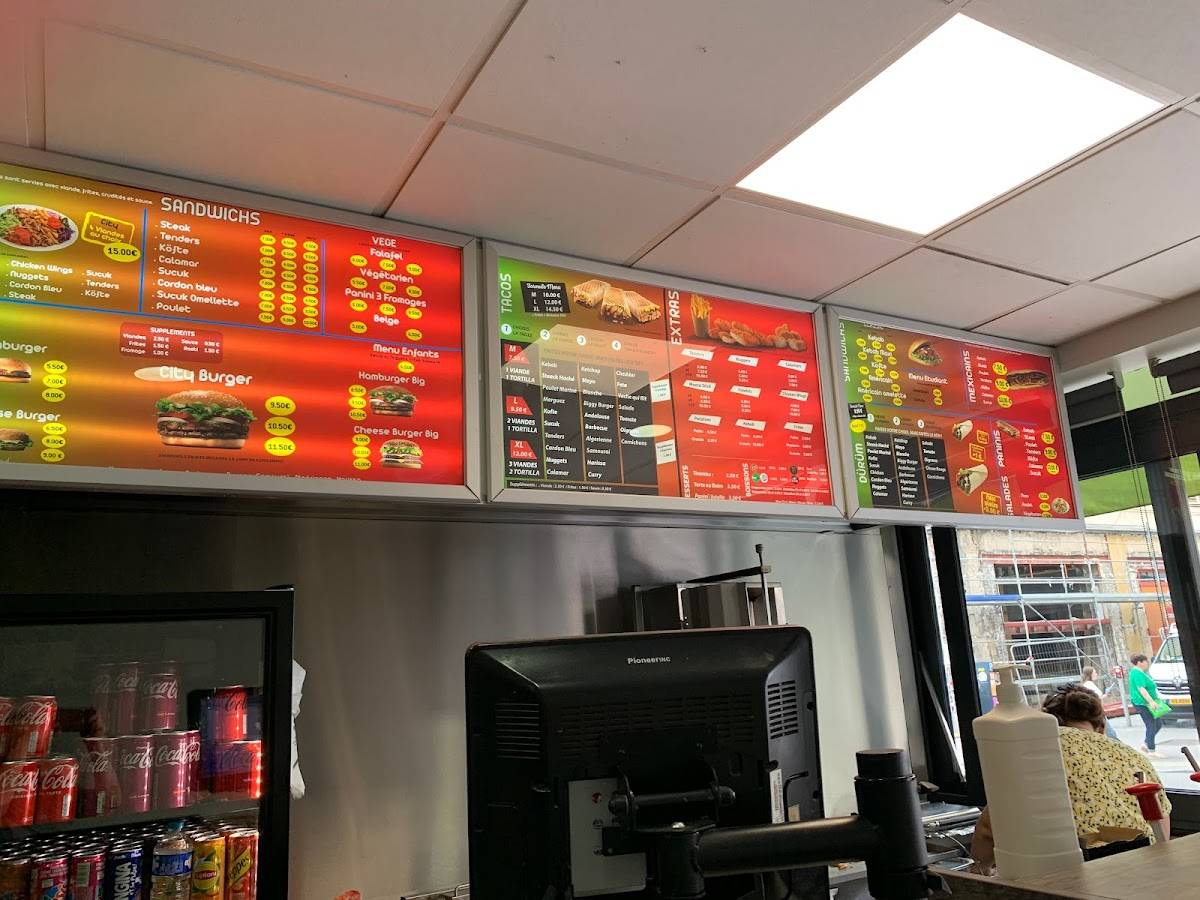 Menu de City Kebab