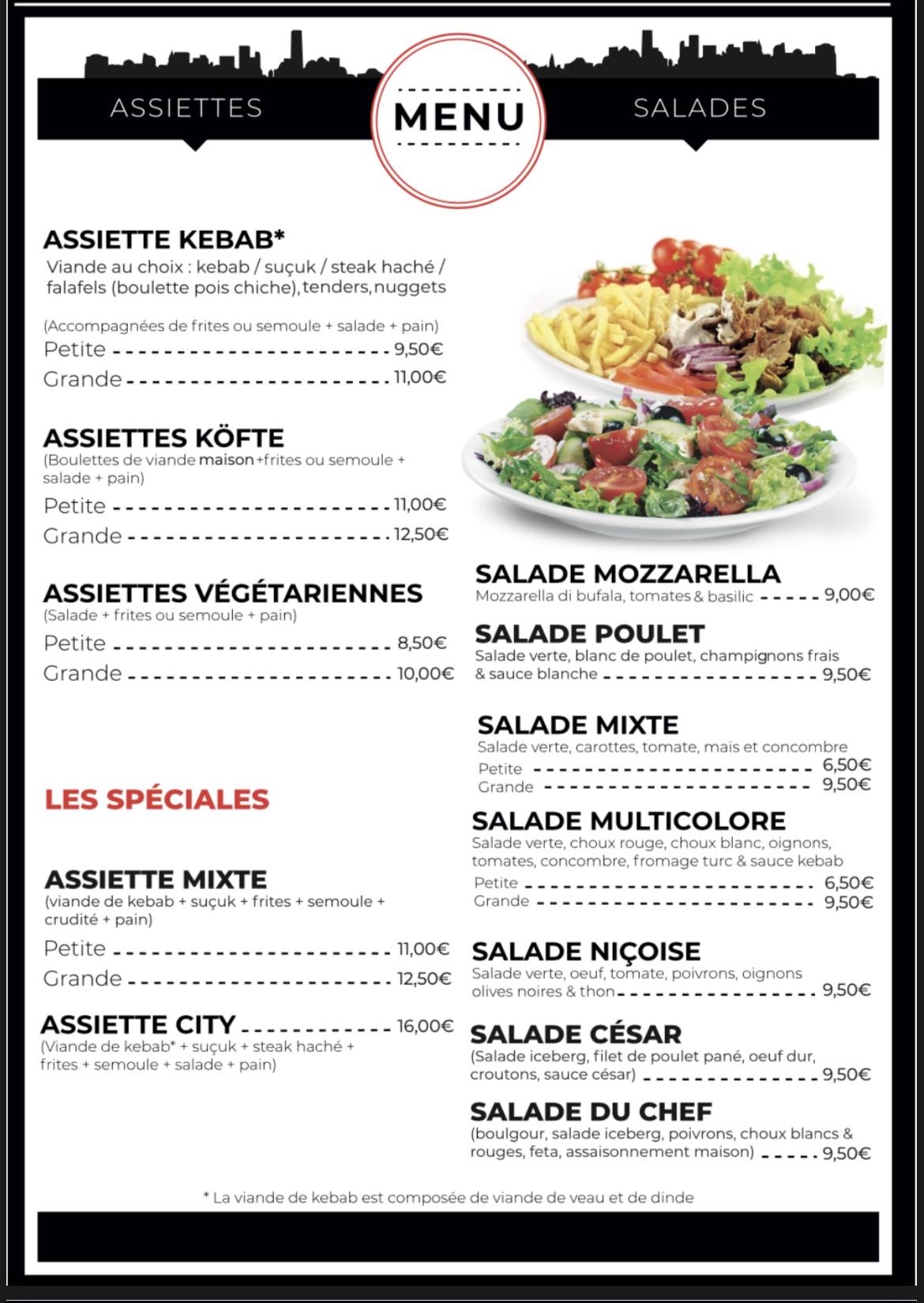 Menu de Citygrill