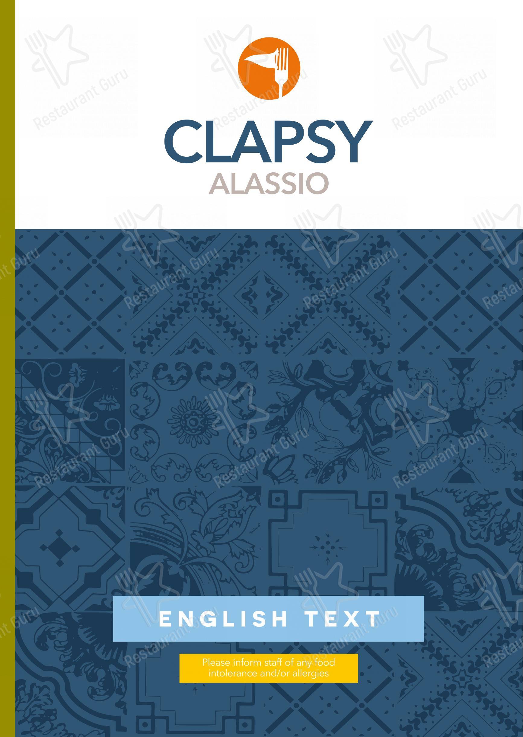 Lunch Menu per Clapsy Alassio in Alassio