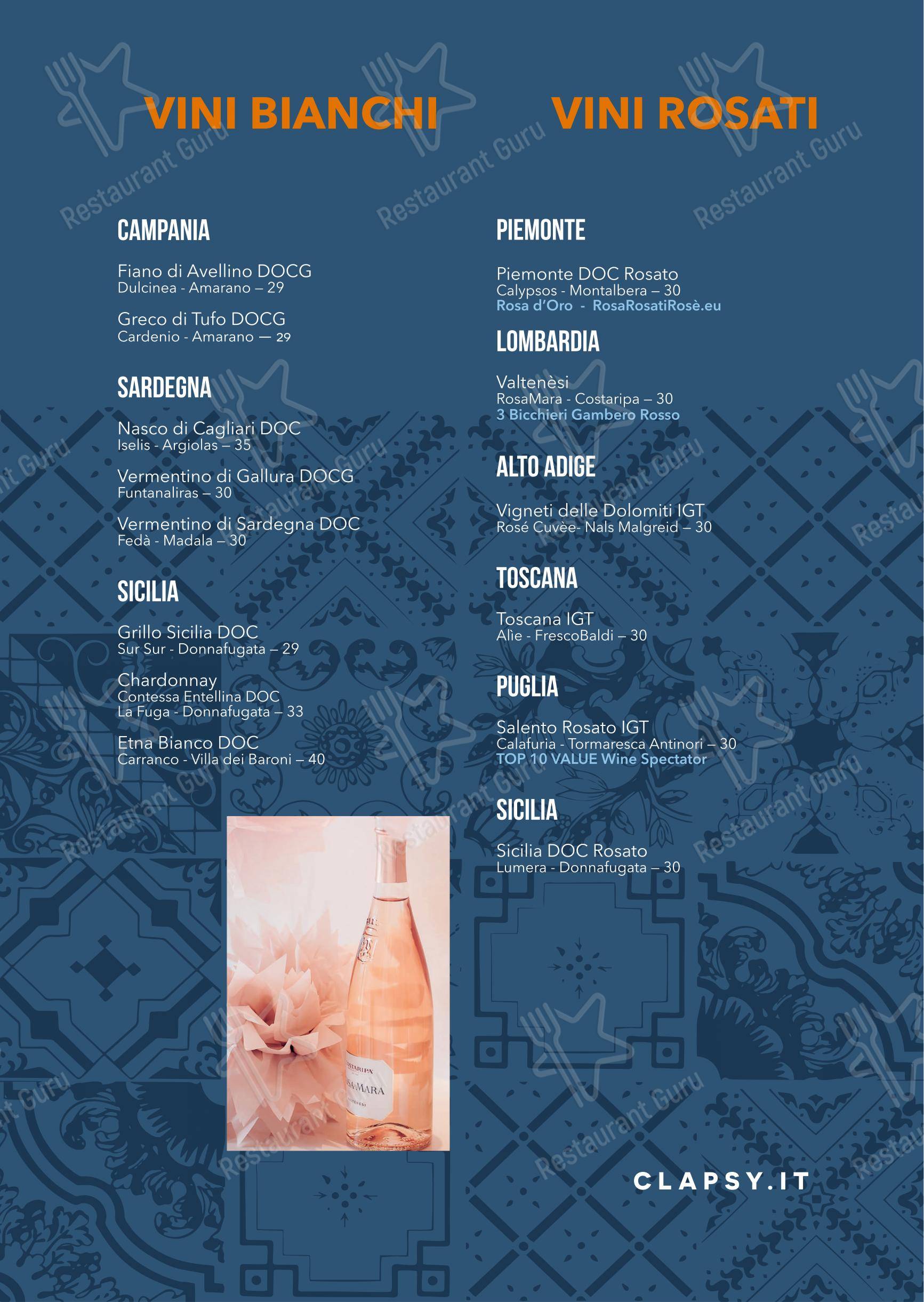 Takeaway Menu per Clapsy Alassio in Alassio