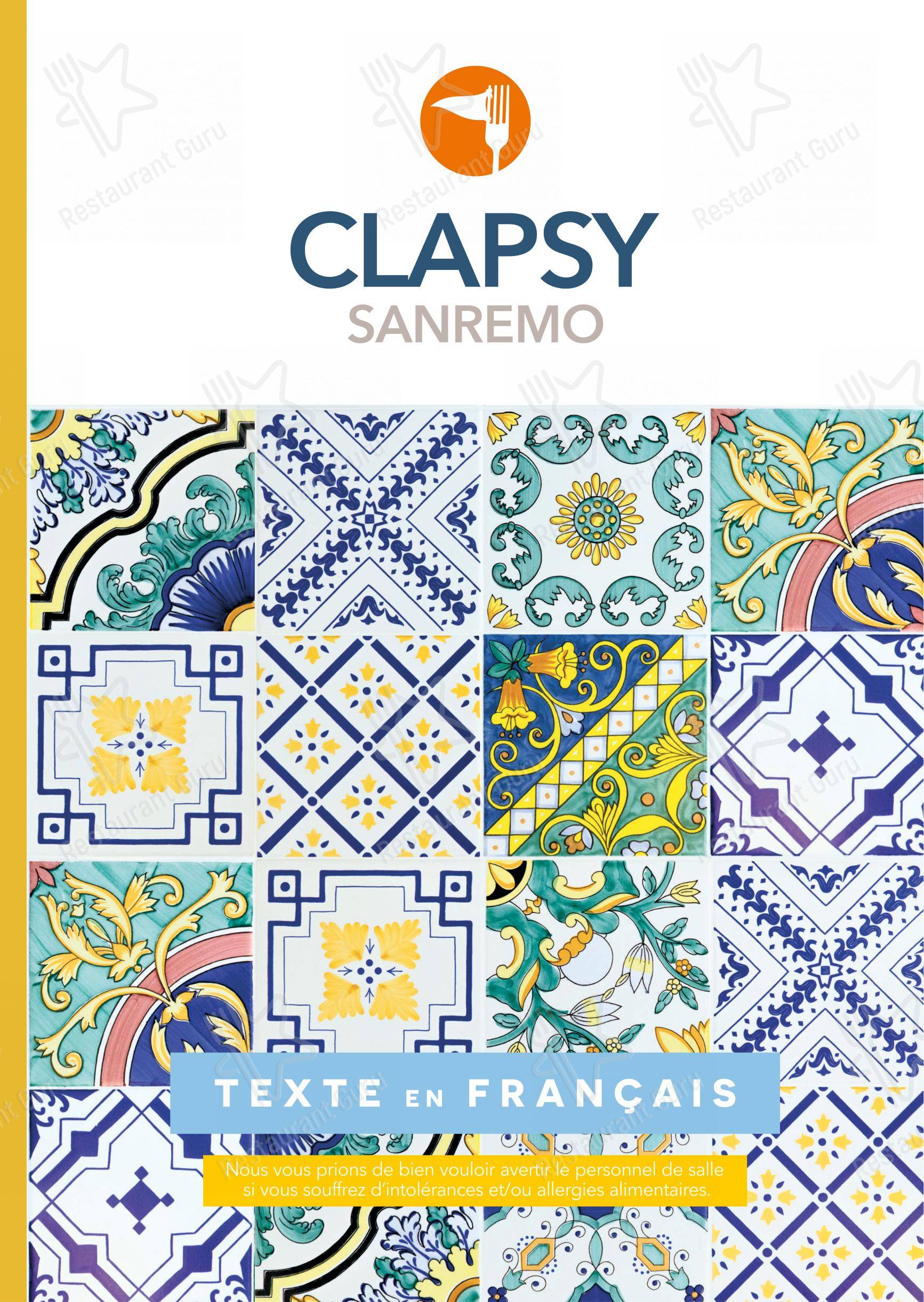 Clapsy Alassio in Alassio - Крафт меню